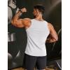 COOFANDY Mens Cotton Tank Tops Workout Summer Sleeveless Muscle Gym Shirts Athletic Beach Tee Shirt Pack(Black+white)