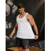 COOFANDY Mens Cotton Tank Tops Workout Summer Sleeveless Muscle Gym Shirts Athletic Beach Tee Shirt Pack(Black+white)