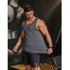 COOFANDY Mens Cotton Tank Tops Workout Summer Sleeveless Muscle Gym Shirts Athletic Beach Tee Shirt Pack(Grey Black)