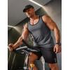 COOFANDY Mens Cotton Tank Tops Workout Summer Sleeveless Muscle Gym Shirts Athletic Beach Tee Shirt Pack(Grey Black)