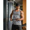 COOFANDY Mens Cotton Tank Tops Workout Summer Sleeveless Muscle Gym Shirts Athletic Beach Tee Shirt Pack(Light Grey)