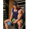 COOFANDY Mens Cotton Tank Tops Workout Summer Sleeveless Muscle Gym Shirts Athletic Beach Tee Shirt Pack(Navy Blue)