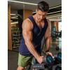 COOFANDY Mens Cotton Tank Tops Workout Summer Sleeveless Muscle Gym Shirts Athletic Beach Tee Shirt Pack(Navy Blue)