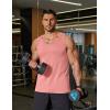COOFANDY Mens Cotton Tank Tops Workout Summer Sleeveless Muscle Gym Shirts Athletic Beach Tee Shirt Pack(Pink)