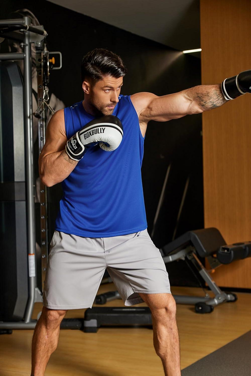 imageCOOFANDY Mens Sleeveless Shirt Quick Dry Workout Tank Top Gym Muscle T Shirts Sport Athletic Tanks Moisture WickingBlue