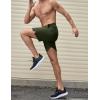 COOFANDY Men’s Athletic Running Shorts 7″ Quick Dry Lightweight Workout Gym Basketball Hiking Shorts with Pockets(2 Pack: Black/Army Green)