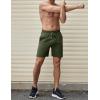COOFANDY Men’s Athletic Running Shorts 7″ Quick Dry Lightweight Workout Gym Basketball Hiking Shorts with Pockets(2 Pack: Black/Army Green)