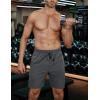 COOFANDY Men’s Athletic Running Shorts 7″ Quick Dry Lightweight Workout Gym Basketball Hiking Shorts with Pockets(2 Pack: Black/Dark Grey)