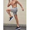 COOFANDY Men’s Athletic Running Shorts 7″ Quick Dry Lightweight Workout Gym Basketball Hiking Shorts with Pockets(2 Pack: Black/Light Grey)