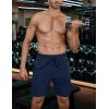 COOFANDY Men’s Athletic Running Shorts 7″ Quick Dry Lightweight Workout Gym Basketball Hiking Shorts with Pockets(2 Pack: Black/Navy Blue)
