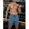 COOFANDY Men’s Athletic Running Shorts 7″ Quick Dry Lightweight Workout Gym Basketball Hiking Shorts with Pockets(Blue)