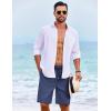 COOFANDY Men’s Beach Shorts 9″ Elastic Waist Drawstring Shorts Lightweight Regular Fit Casual Summer Shorts(Navy)