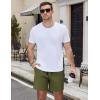 COOFANDY Men’s Casual Cotton Shorts Summer Beach 5 Inch Shorts Lightweight Drawstring Elastic Waist Chino Golf Shorts(Army Green)