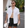 COOFANDY Men’s Casual Cotton Shorts Summer Beach 5 Inch Shorts Lightweight Drawstring Elastic Waist Chino Golf Shorts(Black)