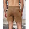 COOFANDY Men’s Casual Cotton Shorts Summer Beach 5 Inch Shorts Lightweight Drawstring Elastic Waist Chino Golf Shorts(Yellow)