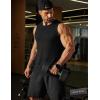 COOFANDY Mens Dry Fit Workout Tank Top Sleeveless Gym Muscle Shirt UPF 50+ Summer Running Athletic Tshirts(Black)