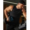 COOFANDY Mens Dry Fit Workout Tank Top Sleeveless Gym Muscle Shirt UPF 50+ Summer Running Athletic Tshirts(Black)