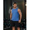 COOFANDY Mens Dry Fit Workout Tank Top Sleeveless Gym Muscle Shirt UPF 50+ Summer Running Athletic Tshirts(Blue)