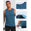 COOFANDY Mens Dry Fit Workout Tank Top Sleeveless Gym Muscle Shirt UPF 50+ Summer Running Athletic Tshirts(Denim Blue)