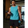 COOFANDY Mens Dry Fit Workout Tank Top Sleeveless Gym Muscle Shirt UPF 50+ Summer Running Athletic Tshirts(Green)