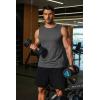 COOFANDY Mens Dry Fit Workout Tank Top Sleeveless Gym Muscle Shirt UPF 50+ Summer Running Athletic Tshirts(Medium Grey)