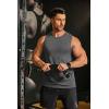 COOFANDY Mens Dry Fit Workout Tank Top Sleeveless Gym Muscle Shirt UPF 50+ Summer Running Athletic Tshirts(Medium Grey)