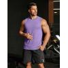 COOFANDY Mens Dry Fit Workout Tank Top Sleeveless Gym Muscle Shirt UPF 50+ Summer Running Athletic Tshirts(Purple)