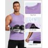 COOFANDY Mens Dry Fit Workout Tank Top Sleeveless Gym Muscle Shirt UPF 50+ Summer Running Athletic Tshirts(Purple)
