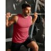 COOFANDY Mens Dry Fit Workout Tank Top Sleeveless Gym Muscle Shirt UPF 50+ Summer Running Athletic Tshirts(Red)