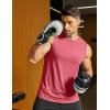 COOFANDY Mens Dry Fit Workout Tank Top Sleeveless Gym Muscle Shirt UPF 50+ Summer Running Athletic Tshirts(Red)