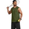 COOFANDY Men’s Sleeveless Shirt Quick Dry Workout Tank Top Gym Muscle T Shirts Sport Athletic Tanks Moisture Wicking(Army Green)