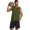 COOFANDY Men’s Sleeveless Shirt Quick Dry Workout Tank Top Gym Muscle T Shirts Sport Athletic Tanks Moisture Wicking(Army Green)