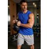 COOFANDY Men’s Sleeveless Shirt Quick Dry Workout Tank Top Gym Muscle T Shirts Sport Athletic Tanks Moisture Wicking(Blue)