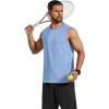 COOFANDY Men’s Sleeveless Shirt Quick Dry Workout Tank Top Gym Muscle T Shirts Sport Athletic Tanks Moisture Wicking(Light Blue)