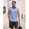 COOFANDY Men’s Sleeveless Shirt Quick Dry Workout Tank Top Gym Muscle T Shirts Sport Athletic Tanks Moisture Wicking(Light Blue)