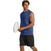 COOFANDY Men’s Sleeveless Shirts Cotton Workout Tank Tops Casual Muscle Washed T Shirt Summer Beach Tee Loose Fit(Navy Blue)