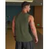 COOFANDY Men’s Workout Tank Tops Quick Dry UPF 50+ Muscle Sleeveless Shirts Gym Athletic Running Summer Beach Swim Shirt(Army Green)