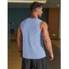 COOFANDY Men’s Workout Tank Tops Quick Dry UPF 50+ Muscle Sleeveless Shirts Gym Athletic Running Summer Beach Swim Shirt(Light Blue)