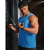 COOFANDY Men’s Workout Tank Tops Quick Dry UPF 50+ Muscle Sleeveless Shirts Gym Athletic Running Summer Beach Swim Shirt(Royal Blue)