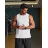 COOFANDY Men’s Workout Tank Tops Quick Dry UPF 50+ Muscle Sleeveless Shirts Gym Athletic Running Summer Beach Swim Shirt(White)