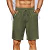 COOFANDY Men’s Beach Shorts 9″ Elastic Waist Drawstring Shorts Lightweight Regular Fit Casual Summer Shorts(Army Green)