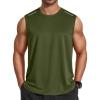 COOFANDY Men’s Sleeveless Shirt Quick Dry Workout Tank Top Gym Muscle T Shirts Sport Athletic Tanks Moisture Wicking(Army Green)