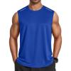 COOFANDY Men’s Sleeveless Shirt Quick Dry Workout Tank Top Gym Muscle T Shirts Sport Athletic Tanks Moisture Wicking(Blue)