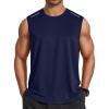 COOFANDY Men’s Sleeveless Shirt Quick Dry Workout Tank Top Gym Muscle T Shirts Sport Athletic Tanks Moisture Wicking(Navy)