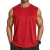 COOFANDY Men’s Sleeveless Shirt Quick Dry Workout Tank Top Gym Muscle T Shirts Sport Athletic Tanks Moisture Wicking(Red)
