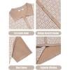 COOFANDY Men’s 2 Piece Outfit Vintage Short Sleeve Button Down Knit Polo Shirts Casual Beach Shorts Sets(Khaki & White)