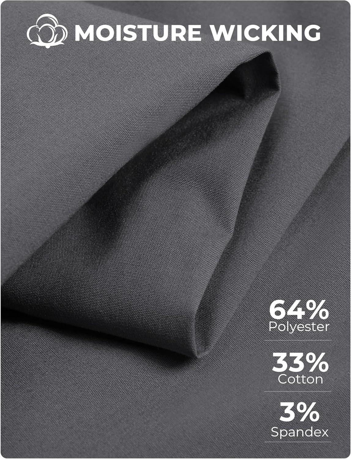 imageCOOFANDY Mens Dress Shirts Long Sleeve Poplin Formal Shirt Casual Button Down ShirtsDark Grey