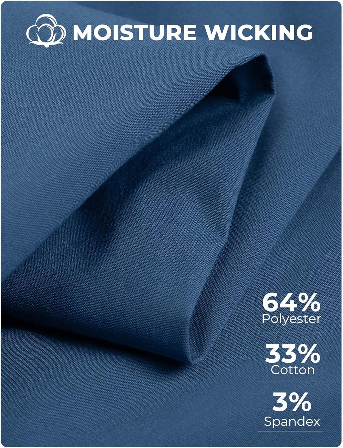 imageCOOFANDY Mens Dress Shirts Long Sleeve Poplin Formal Shirt Casual Button Down ShirtsGrayish Blue