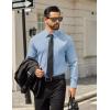 COOFANDY Mens Dress Shirts Long Sleeve Poplin Formal Shirt Casual Button Down Shirts(Light Blue)