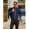 COOFANDY Mens Dress Shirts Long Sleeve Poplin Formal Shirt Casual Button Down Shirts(Navy Blue)